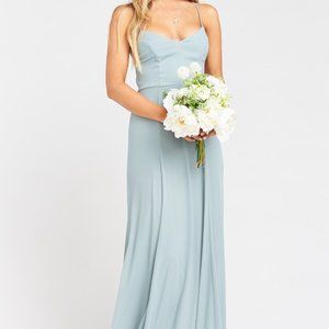 Godshaw Goddess Gown in Silver Sage Crisp
